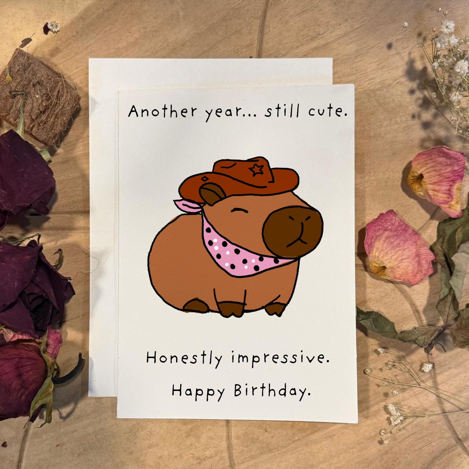 Cowboy Capybara Greeting Card