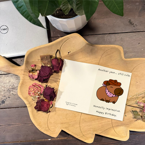 Cowboy Capybara Greeting Card