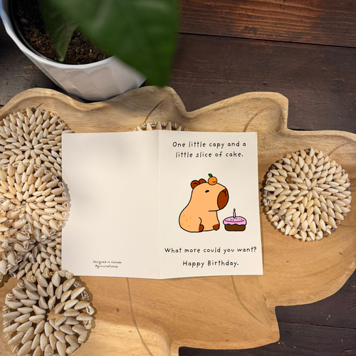 Capybara Cake Greeting Card