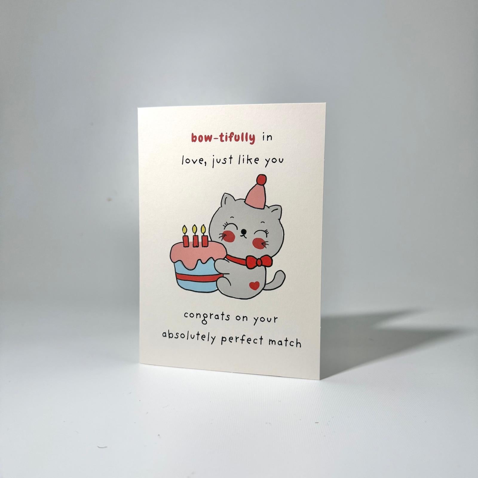 Party Cat Romance Greeting Card