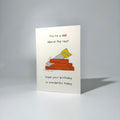 Yellow Wood Saw Birthday Greeting Card