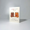 Heart Bears Duo Romance Greeting Card