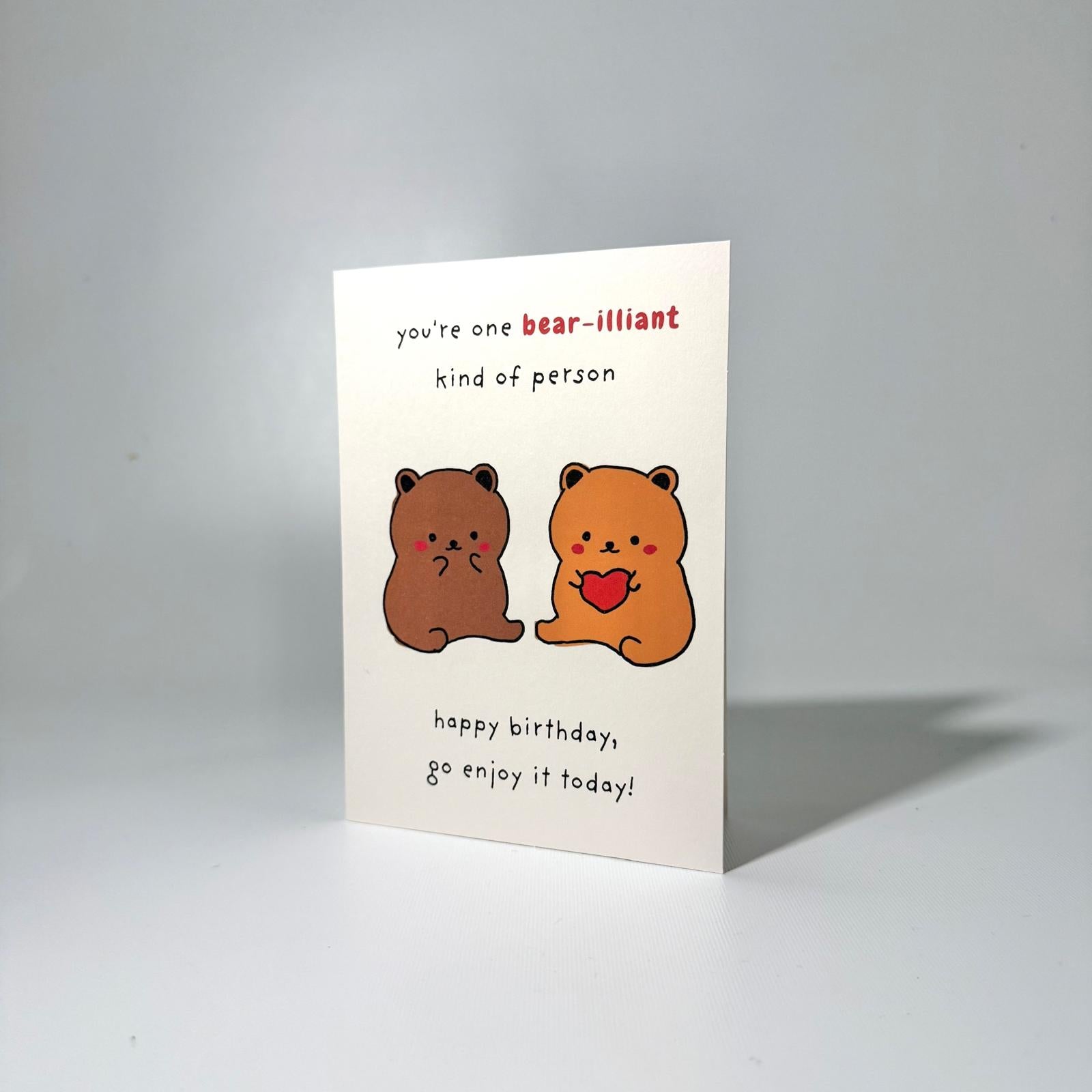 Heart Bears Duo Birthday Greeting Card
