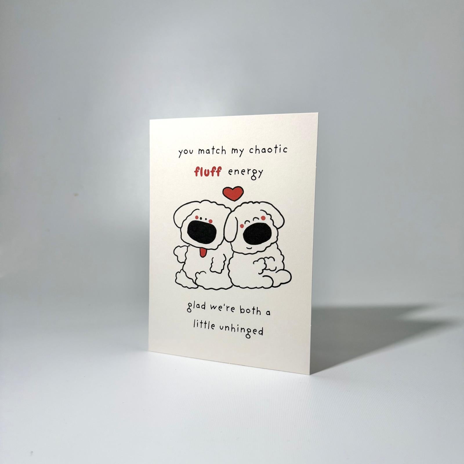 Fluffy White Duo Friendship Greeting Card