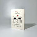 Fluffy White Pups Duo Romance Greeting Card