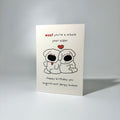 Fluffy White Pups Duo Birthday Greeting Card
