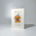 Blue Party Pup Friendship Greeting Card