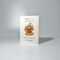 Blue Party Pup Just Because Greeting Card