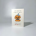 Blue Party Pup Romance Greeting Card