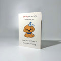 Blue Party Pup Birthday Greeting Card