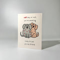 Heart Pups Duo Just Because Greeting Card