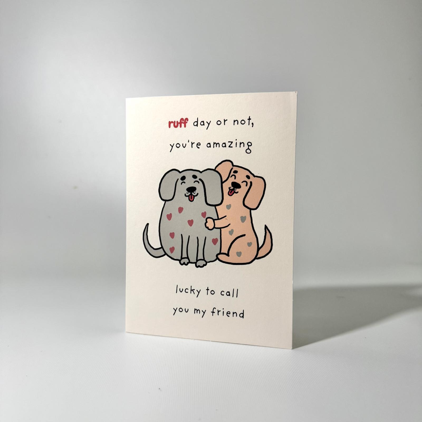 Heart Pups Duo Just Because Greeting Card