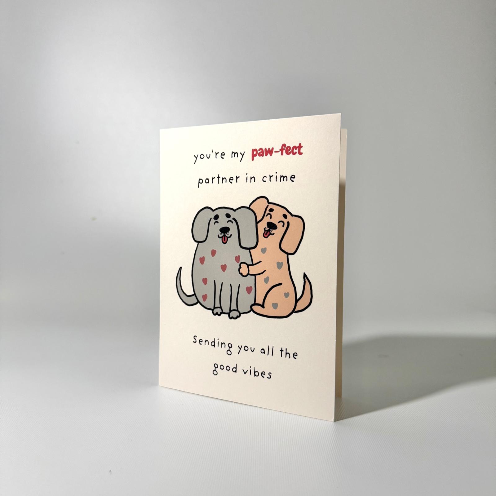 Heart Pups Duo Friendship Greeting Card