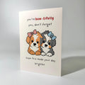 Bow Pups Duo Just Because Greeting Card