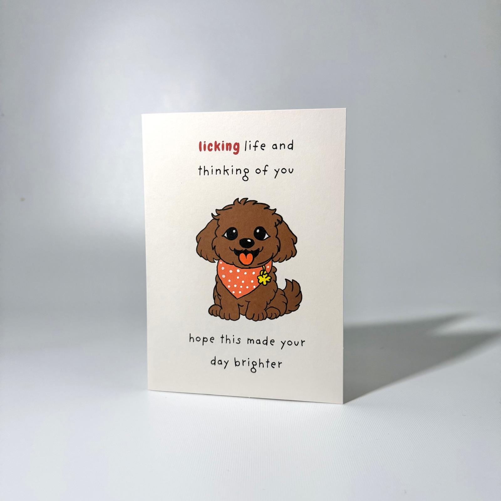 Bandana Pup Romance Greeting Card