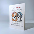Bow Pups Duo Birthday Greeting Card