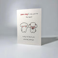 Fluffy Heart Duo Friendship Greeting Card