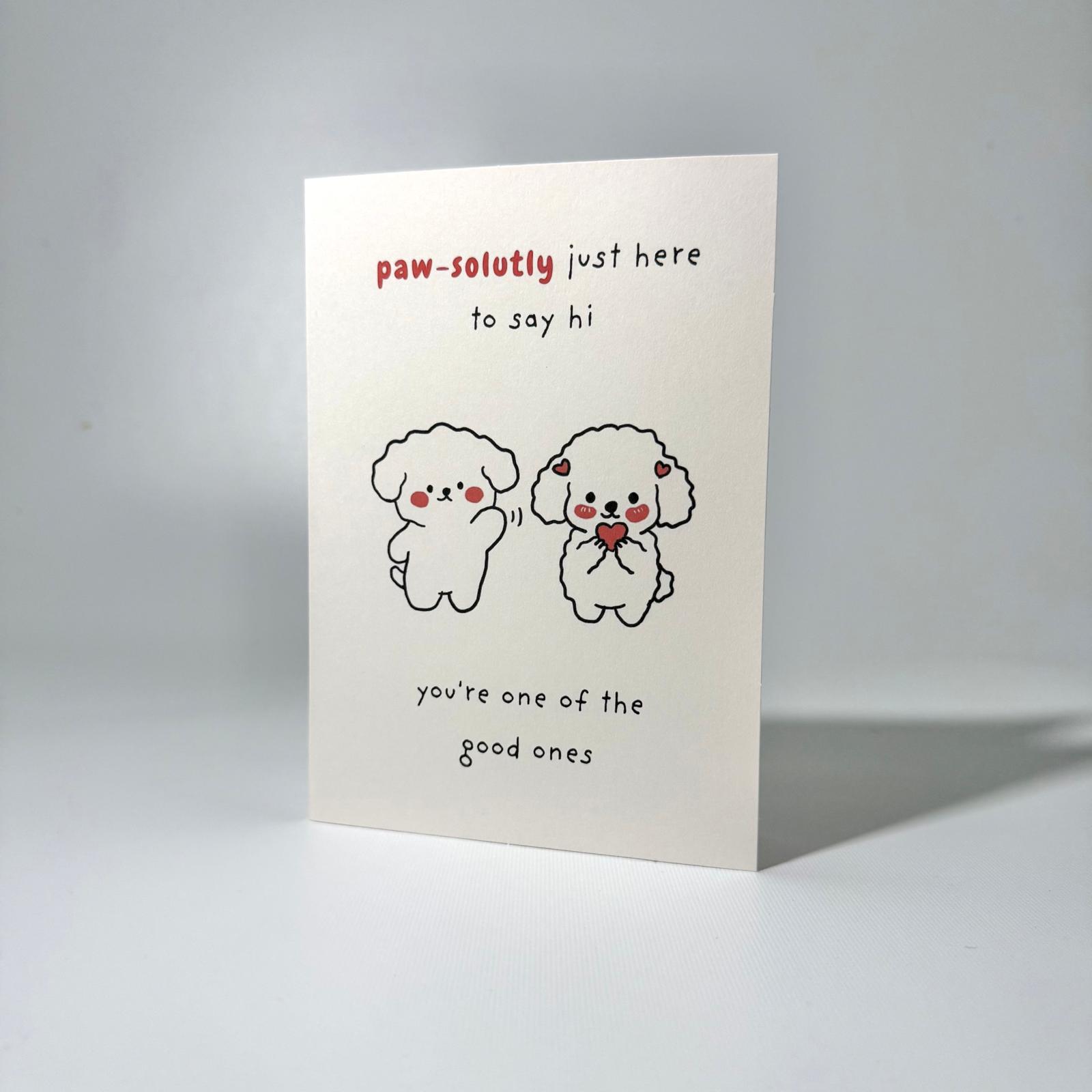 Fluffy Heart Duo Just Because Greeting Card