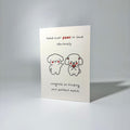 Fluffy Heart Duo Romance Greeting Card