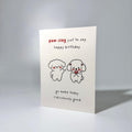 Fluffy Heart Duo Birthday Greeting Card