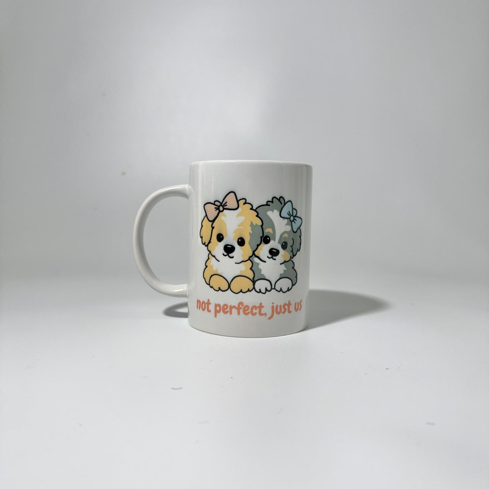 "Not Perfect, Just Us" Mug